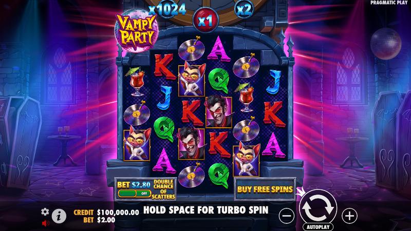 Vampy Party Interface de slot