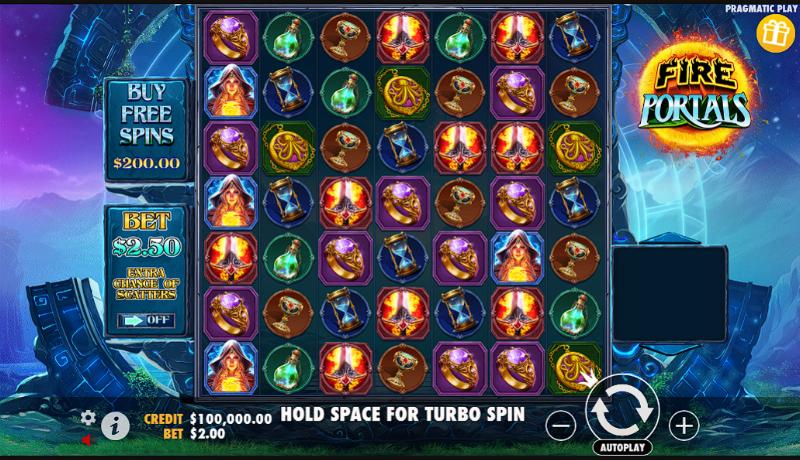 Fire Portals Interface de slot