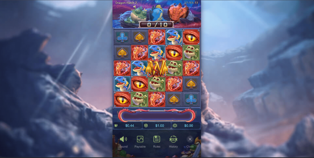 Dragon Hatch 2 Interface de slot