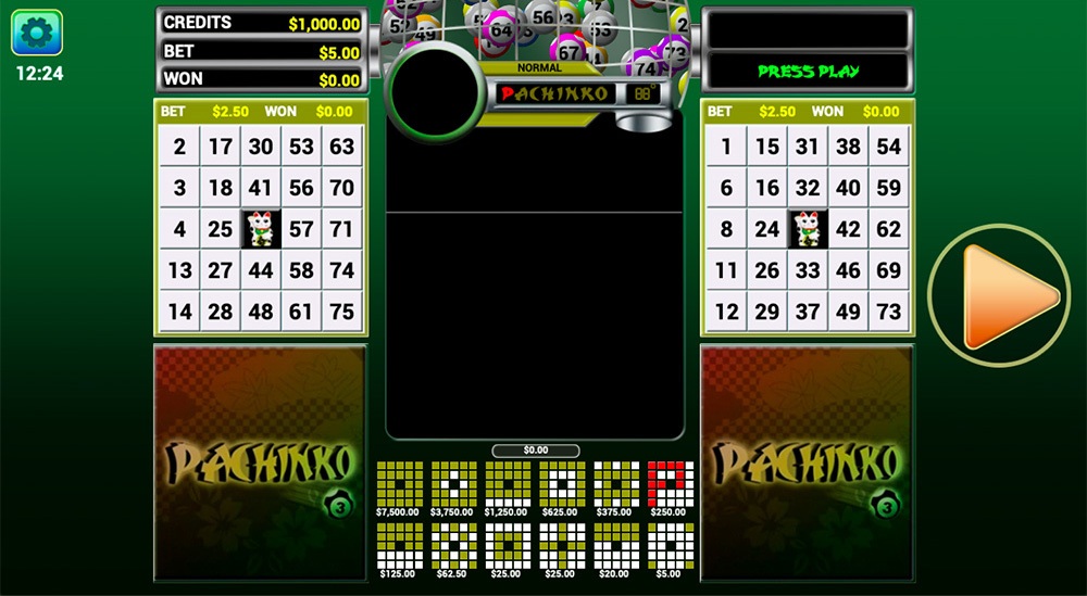 Pachinko 3 Interface de slot