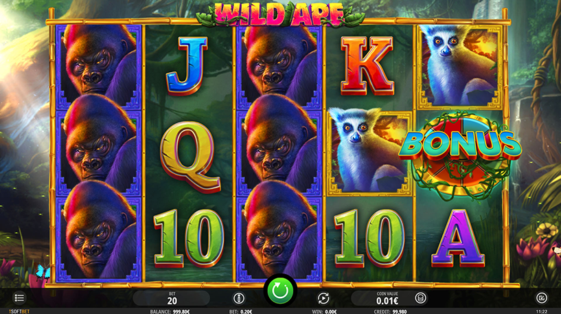 Wild Ape Interface de slot