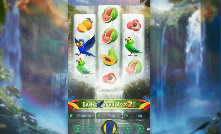 Wings of Iguazu Interface de slot